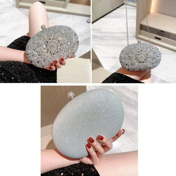 ❤️ Women's Bag Shiny Rhinestone Shoulder Bag,for Cocktail Formal - Picture 3 of 7